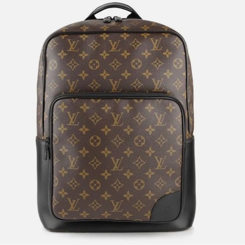 Louis Vuitton Dean Backpack Bag Monogram Macassar M45335 Brown Purse Authentic